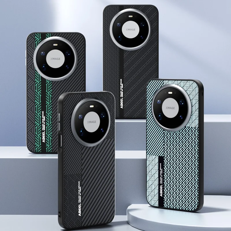 ABEEL لجهاز Huawei Mate 80 Pro Max غطاء مغناطيسي من مادة البلاستيك + TPU + سبائك الألومنيوم + جلد صناعي - ملمس 2