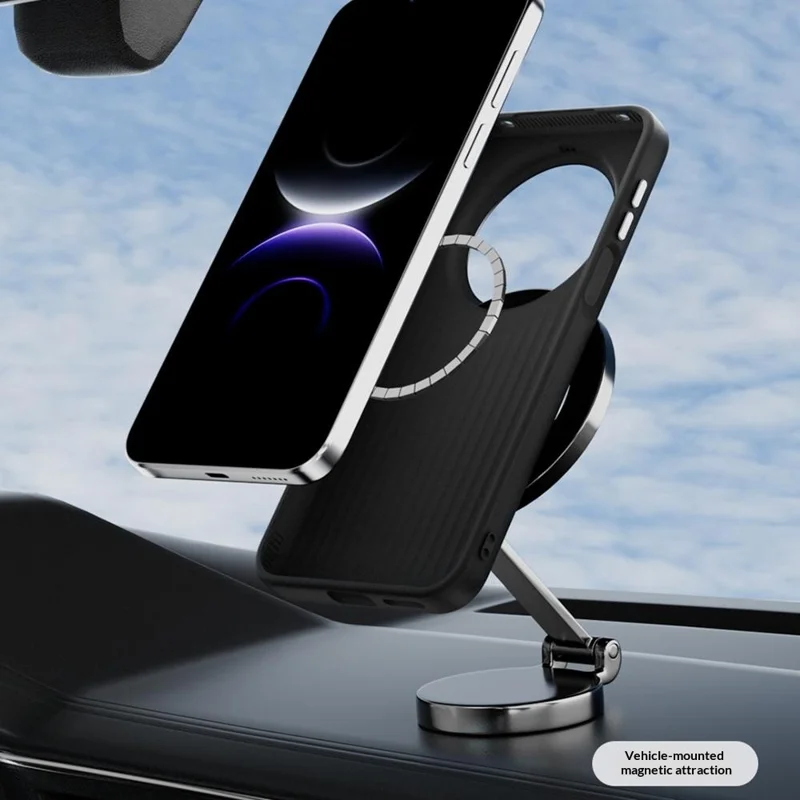 ABEEL Etui magnetyczne z nadrukiem do Huawei Mate 80 Pro Max, pokrowiec z PC, TPU, aluminium i skóry - Zielony