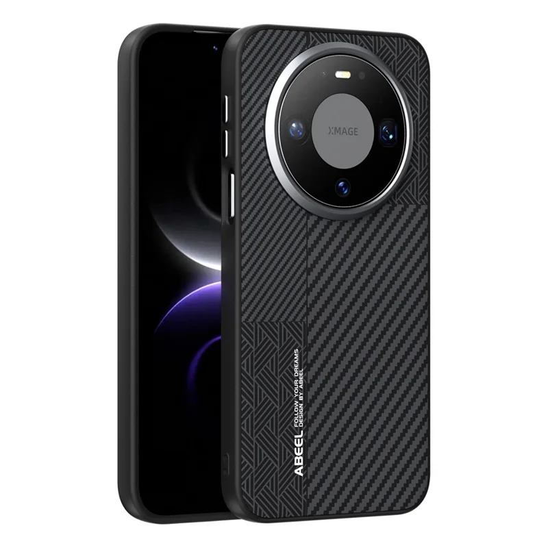 ABEEL Etui magnetyczne do Huawei Mate 80 Pro z PC + TPU + aluminium + skóra PU - tekstura 3