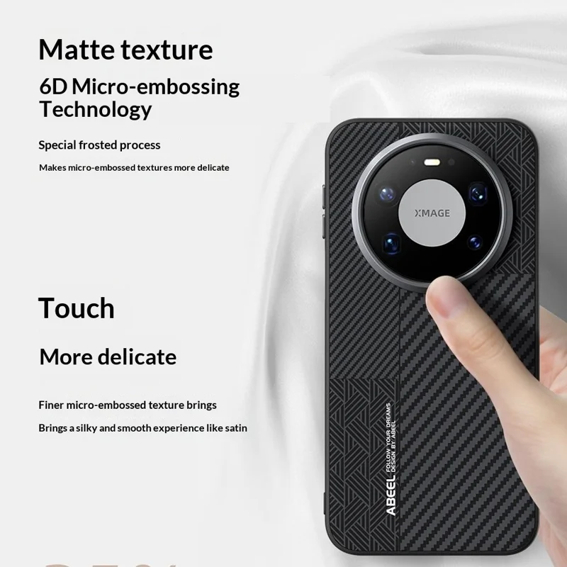 ABEEL Etui magnetyczne do Huawei Mate 80 Pro z PC + TPU + aluminium + skóra PU - tekstura 3