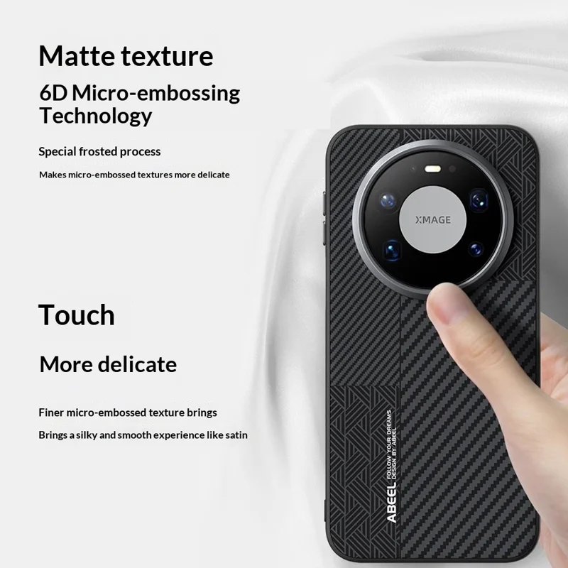 ABEEL Etui magnetyczne do Huawei Mate 80 PC + TPU + Aluminium + Skóra PU - Tekstura 3