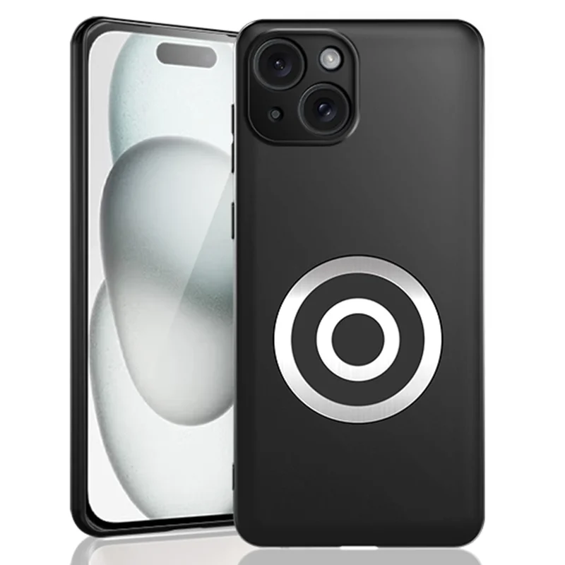 Obudowa na iPhone'a 15 z grafenową + mosiężną warstwą odprowadzania ciepła, pokrycie silikonowe PC, obsługa magnetycznego uchwytu samochodowego