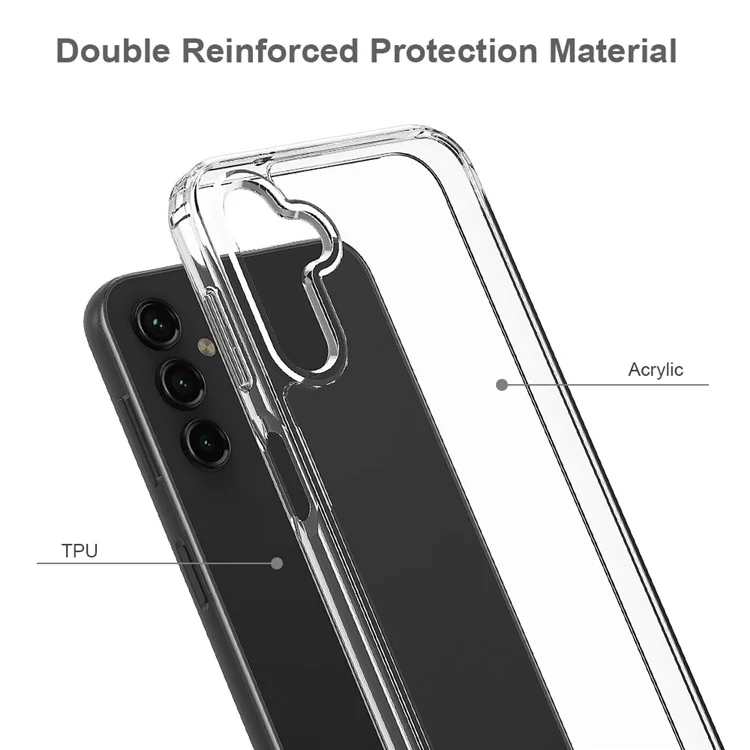 Für Samsung Galaxy A14 5G / A14 4G Hybrid Acrylic TPU Transparent Rückabdeckung Anti-Kratzer Stoßfestes Handyhülle