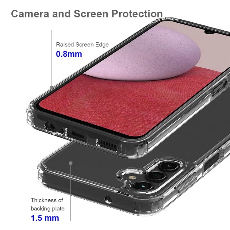 Für Samsung Galaxy A14 5G / A14 4G Hybrid Acrylic TPU Transparent Rückabdeckung Anti-Kratzer Stoßfestes Handyhülle