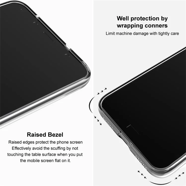 IMAK UX-5 Series for Google Pixel 7 5G Flexible TPU Phone Shell Super Clear Anti-dust Phone Case - Transparent Black