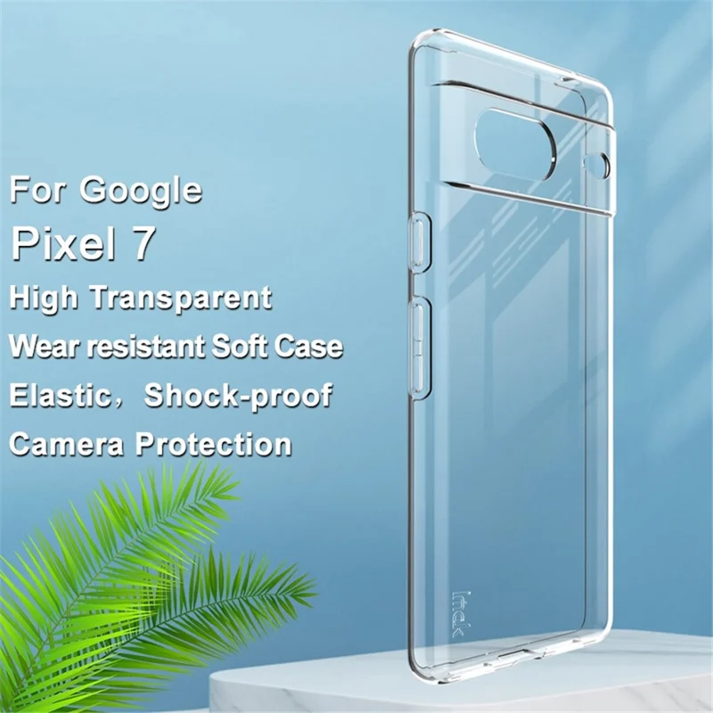 IMAK UX-5 Series for Google Pixel 7 5G Flexible TPU Phone Shell Super Clear Anti-dust Phone Case - Transparent