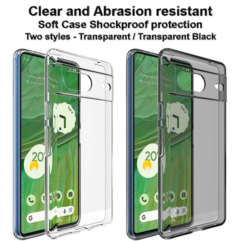 IMAK UX-5 Series for Google Pixel 7 5G Flexible TPU Phone Shell Super Clear Anti-dust Phone Case - Transparent