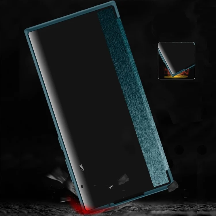 Für Samsung Galaxy S23 Ultra Handyhülle Klapphülle Sturzsicher PU-Leder+TPU+Acryl Hybrid Hülle - Blau