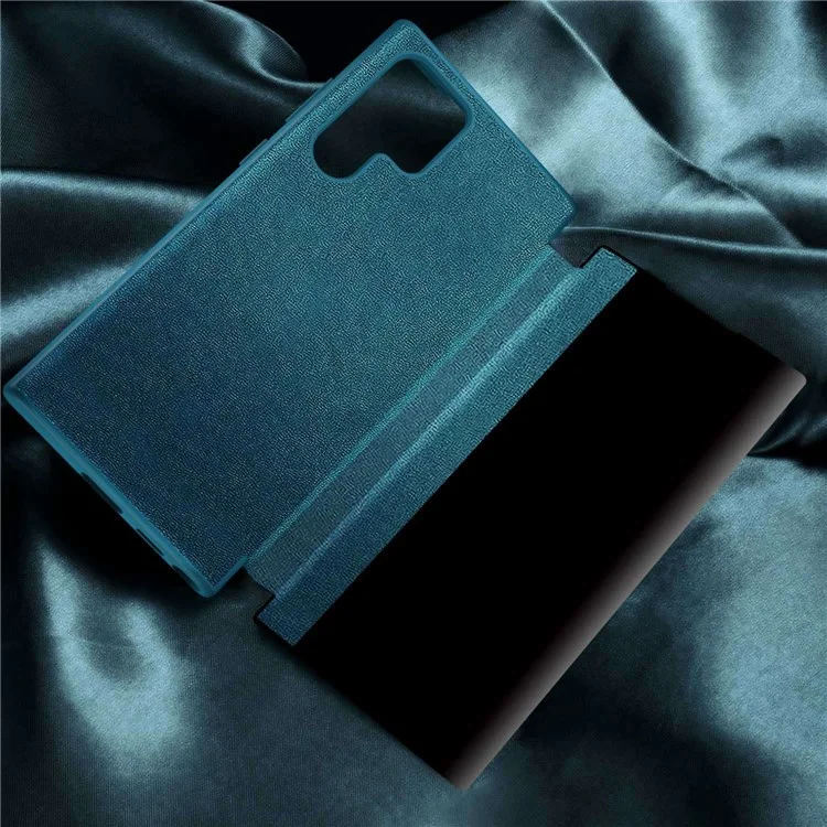 Für Samsung Galaxy S23 Ultra Handyhülle Klapphülle Sturzsicher PU-Leder+TPU+Acryl Hybrid Hülle - Blau