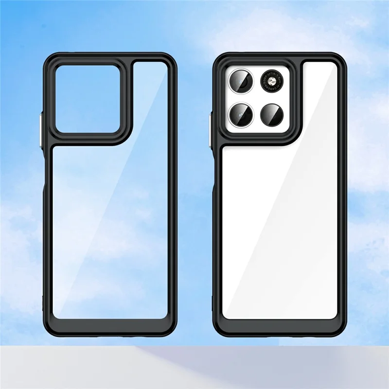 Cover per Motorola Moto G57 5G in TPU + Acrilico Trasparente Protettivo - Nero