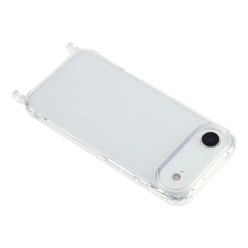 Für iPhone Air Case PC+TPU 1,5 mm Klar-Handyhülle mit Lanyard-Ösen