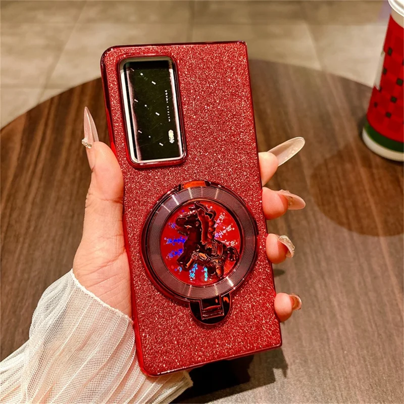 For Honor Magic V2 5G Case Carousel Style Rotating Kickstand Hard PC Phone Cover