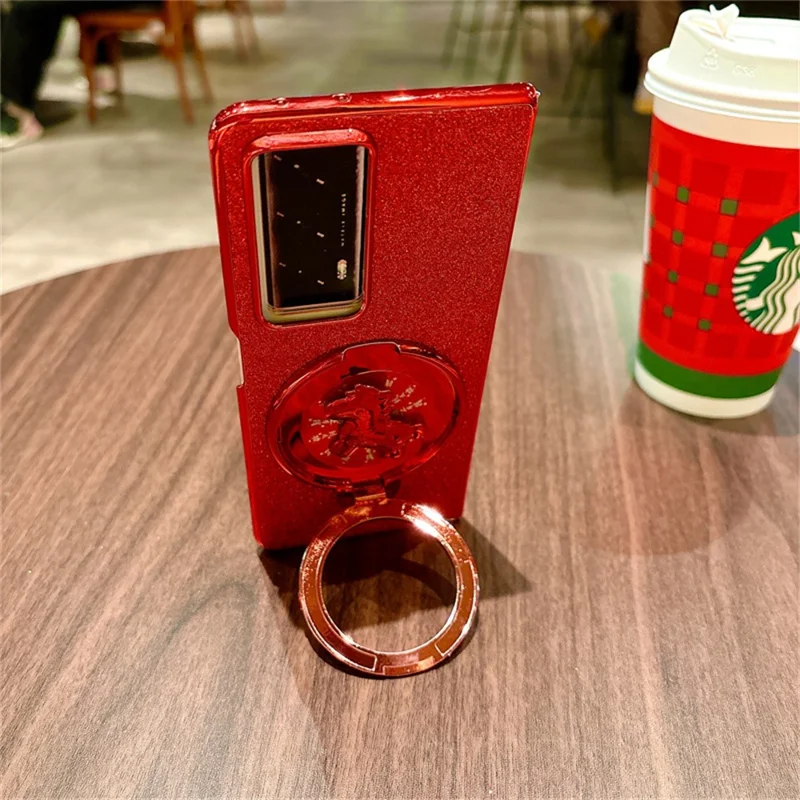 For Honor Magic V2 5G Case Carousel Style Rotating Kickstand Hard PC Phone Cover