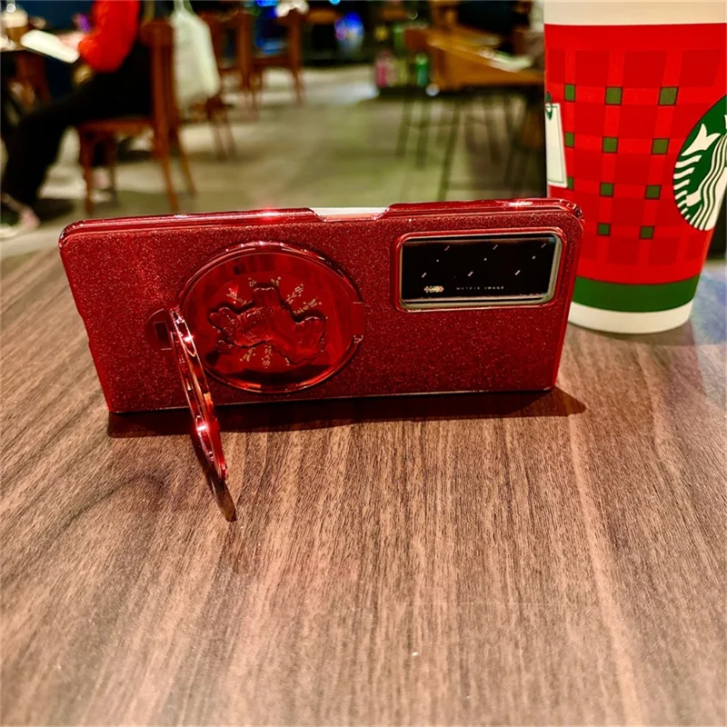 For Honor Magic V2 5G Case Carousel Style Rotating Kickstand Hard PC Phone Cover