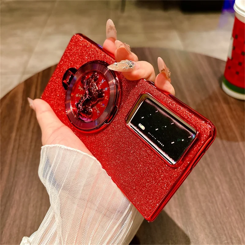 For Honor Magic V2 5G Case Carousel Style Rotating Kickstand Hard PC Phone Cover