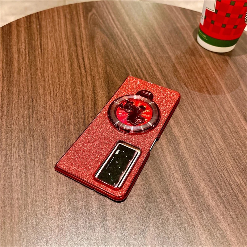 For Honor Magic V2 5G Case Carousel Style Rotating Kickstand Hard PC Phone Cover