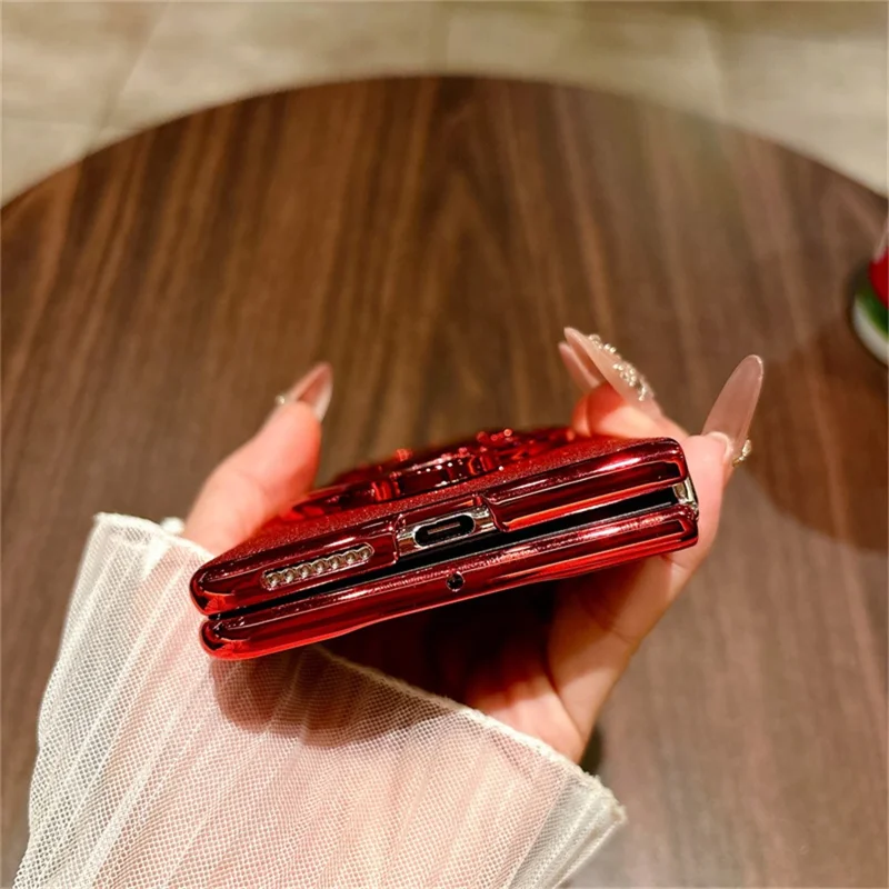 Cover per Huawei Mate X6, Stile Carosello con Supporto Girevole, Custodia Rigida in Policarbonato