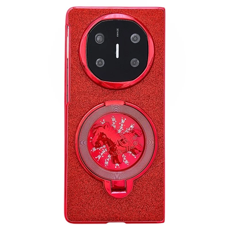 Cover per Huawei Mate X6, Stile Carosello con Supporto Girevole, Custodia Rigida in Policarbonato