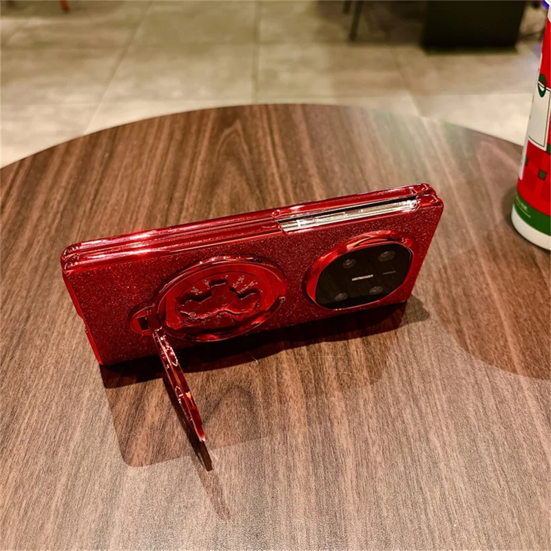 Cover per Huawei Mate X6, Stile Carosello con Supporto Girevole, Custodia Rigida in Policarbonato