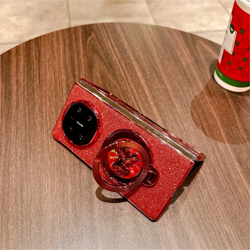 Cover per Huawei Mate X6, Stile Carosello con Supporto Girevole, Custodia Rigida in Policarbonato