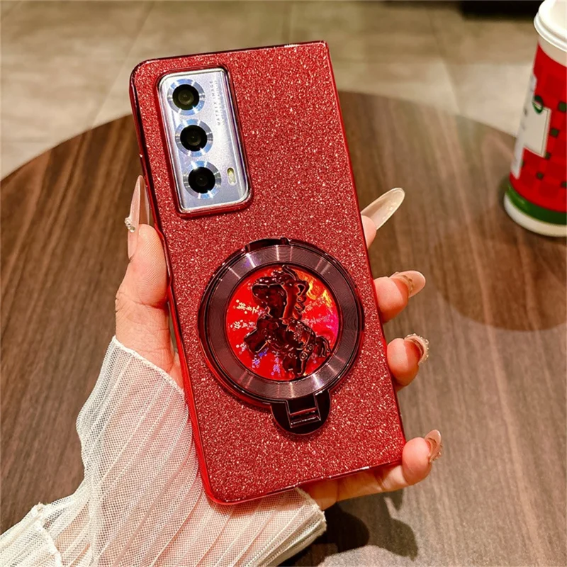 For Honor Magic Vs2 5G Case Carousel Style Rotating Kickstand Hard PC Phone Cover