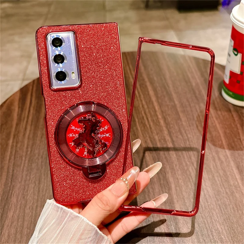 For Honor Magic Vs2 5G Case Carousel Style Rotating Kickstand Hard PC Phone Cover