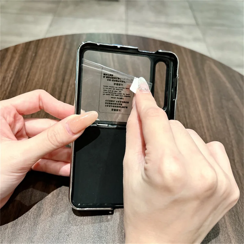 غطاء لهواوي بورا X مع حامل حلقي وتصميم متموج من البلاستيك الصلب مع فيلم شاشة خلفي - فضي