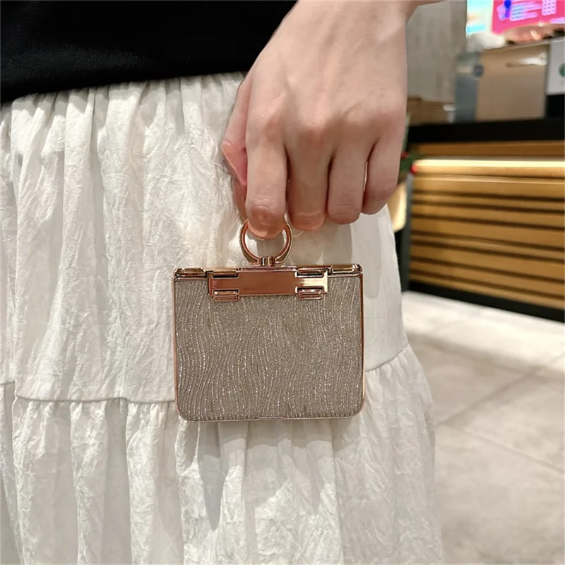 غطاء لهواوي بورا X مع حامل حلقي وتصميم متموج من البلاستيك الصلب مع فيلم شاشة خلفي - فضي