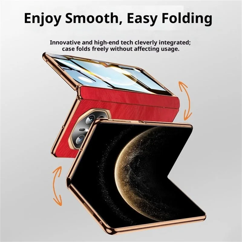 For Huawei Mate X6 Case Horse Pattern Hinge Protection Hard PC Phone Cover with Front Screen Protector