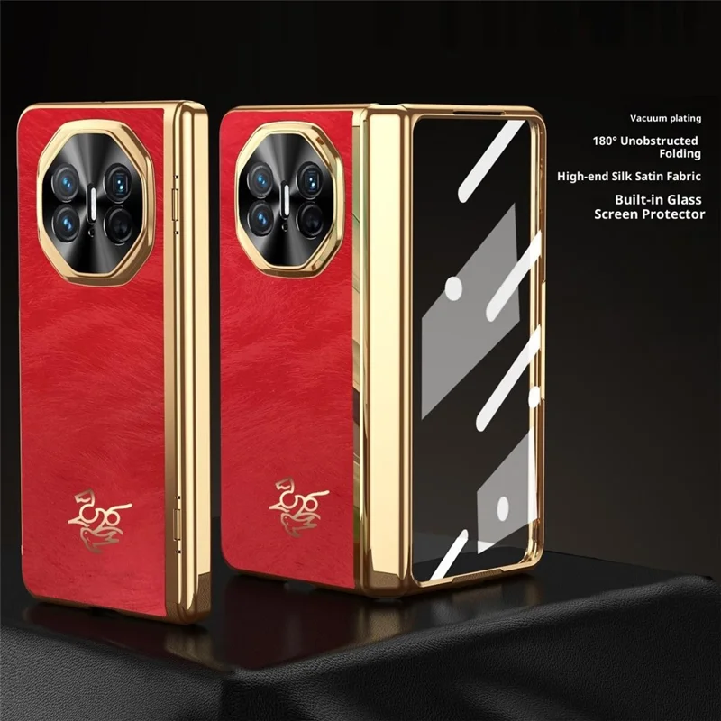 For Huawei Mate X3 4G Case Hestemønster Hængselsbeskyttelse Hård PC-telefondæksel med forreste skærmværn