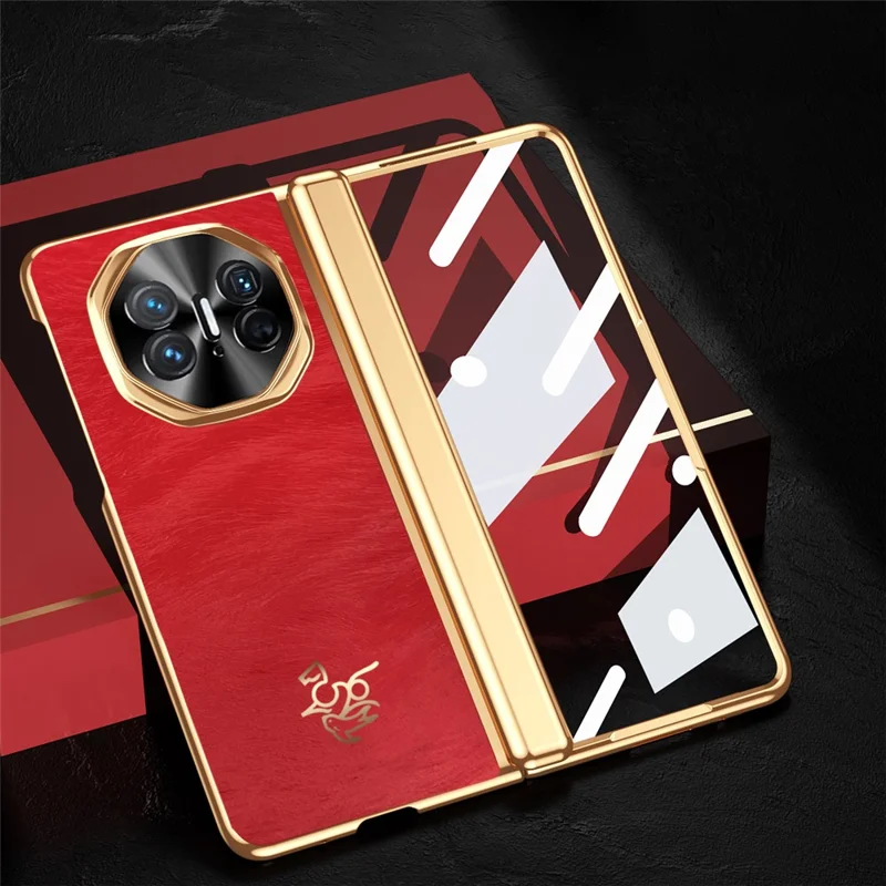 For Huawei Mate X3 4G Case Hestemønster Hængselsbeskyttelse Hård PC-telefondæksel med forreste skærmværn