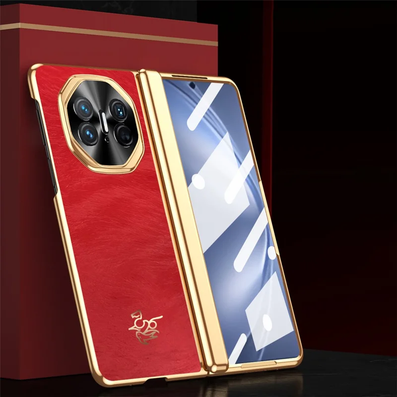 For Huawei Mate X3 4G Case Hestemønster Hængselsbeskyttelse Hård PC-telefondæksel med forreste skærmværn