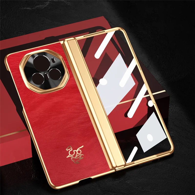 For Honor Magic V3 5G Case Horse Pattern Hinge Protection Hard PC Phone Cover with Front Screen Protector