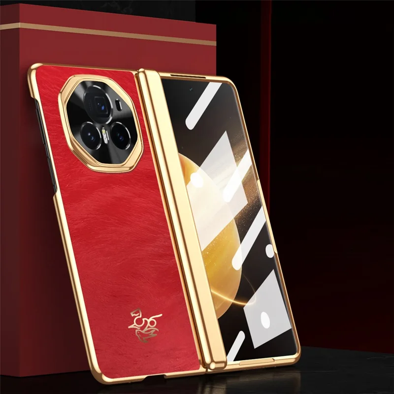 For Honor Magic V3 5G Case Horse Pattern Hinge Protection Hard PC Phone Cover with Front Screen Protector