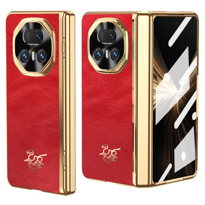 Cover per Honor Magic V5 5G con Motivo Cavallo, Protezione per Cerniera, Custodia Rigida in PC con Proteggi Schermo Frontale