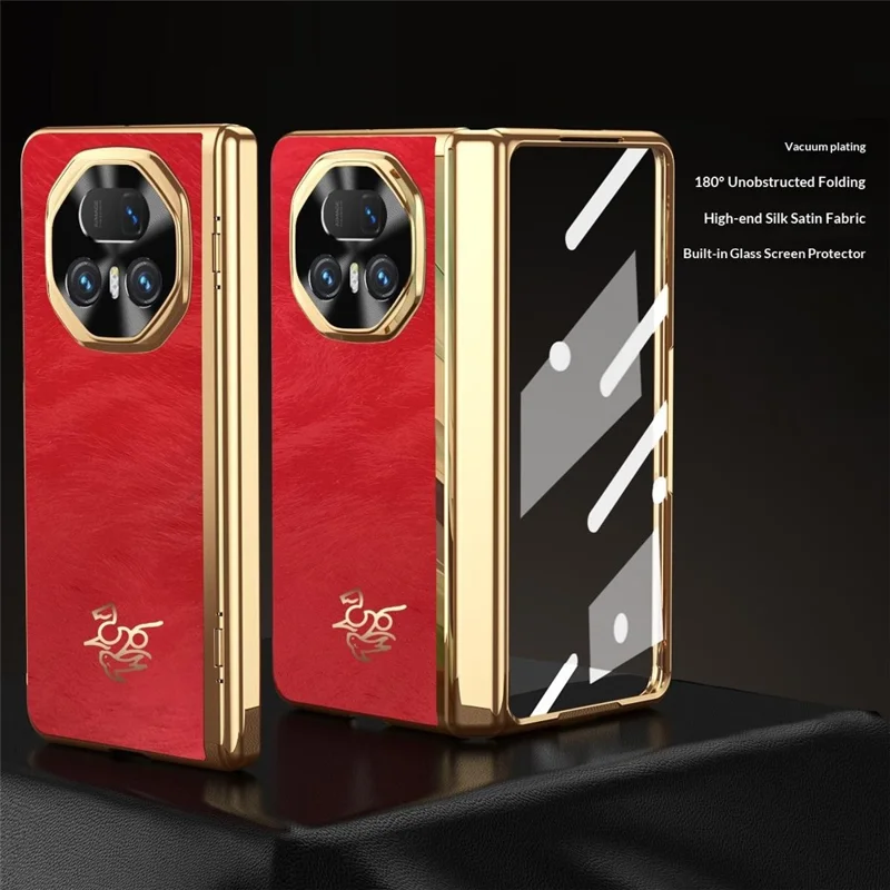 Cover per Honor Magic V5 5G con Motivo Cavallo, Protezione per Cerniera, Custodia Rigida in PC con Proteggi Schermo Frontale