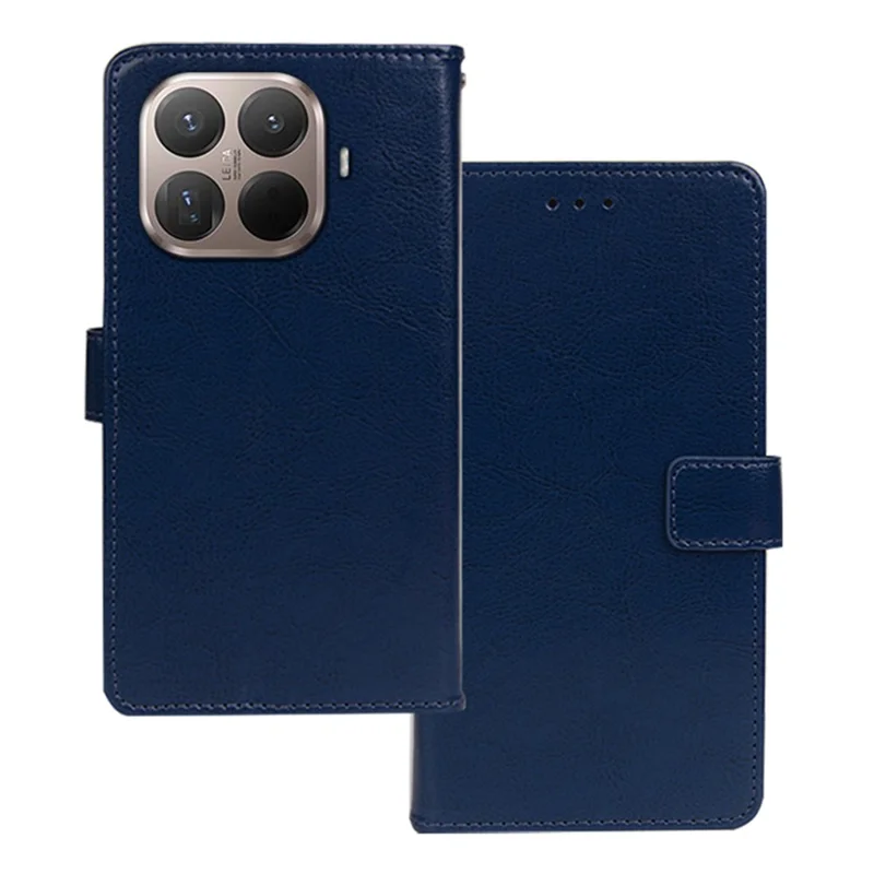 IDEWEI pour Xiaomi 15T Pro étui TPU PU portefeuille en cuir housse arrière avec support - Bleu