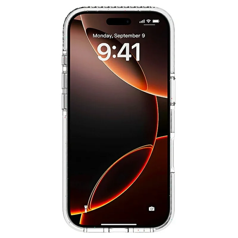 Coque pour iPhone 17 Pro, Antichoc, TPE + TPU, Dos Transparent, Découpe Appareil Photo Large - Violet