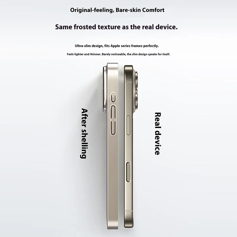 Coque magnétique pour iPhone 17 Pro Max en plastique PC avec film en verre Corning AG - Gris titane