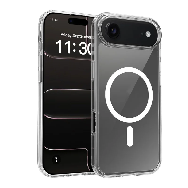 Compra al por mayor de funda magnética transparente para iPhone Air, compatible con MagSafe, funda trasera de 1,5 mm de TPU y PC, transparente
