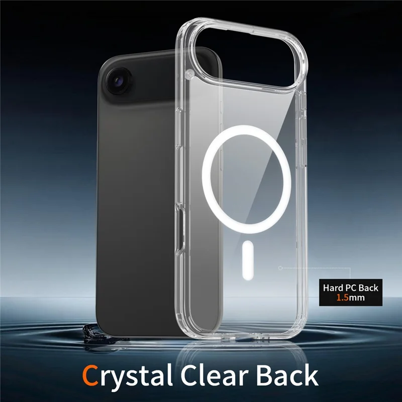 Compra al por mayor de funda magnética transparente para iPhone Air, compatible con MagSafe, funda trasera de 1,5 mm de TPU y PC, transparente