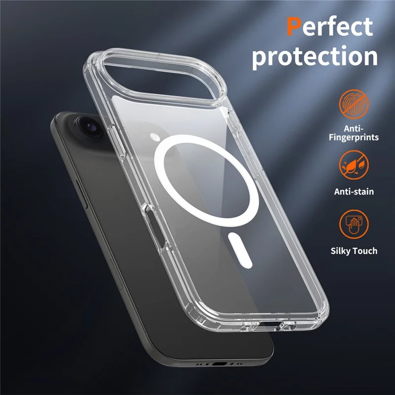 Compra al por mayor de funda magnética transparente para iPhone Air, compatible con MagSafe, funda trasera de 1,5 mm de TPU y PC, transparente