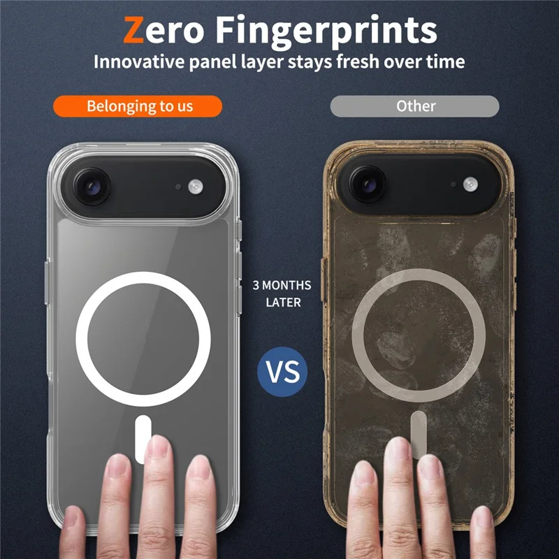 Compra al por mayor de funda magnética transparente para iPhone Air, compatible con MagSafe, funda trasera de 1,5 mm de TPU y PC, transparente