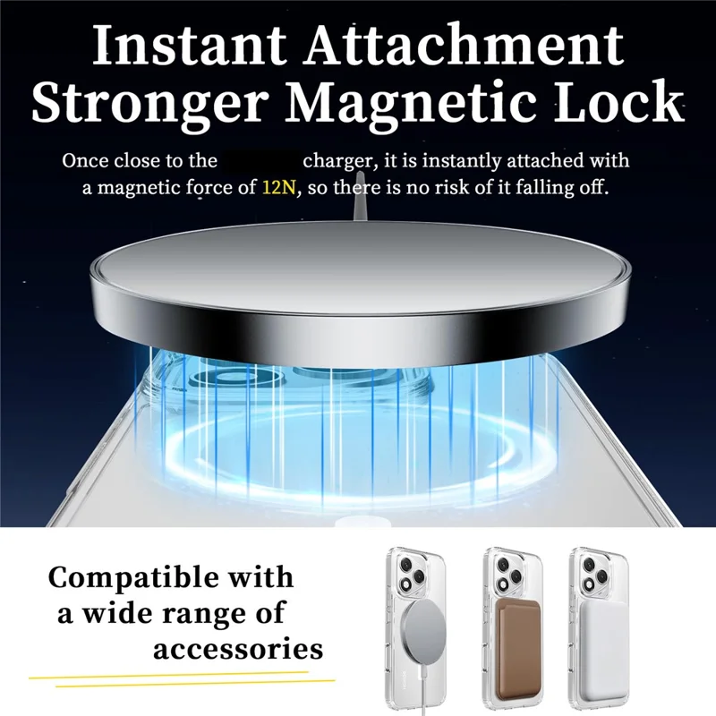 Bulk Purchasing For Honor 400 Lite 5G Magnetic Case Crystal Clear 1.5mm TPU PC Phone Back Cover - Pink