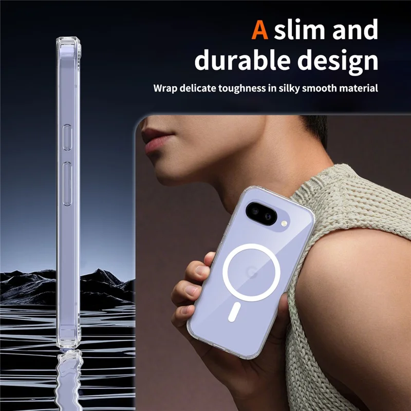 Bulk Purchasing For Google Pixel 10a Magnetic Case Crystal Clear 1.5mm TPU PC Phone Back Cover - Transparent