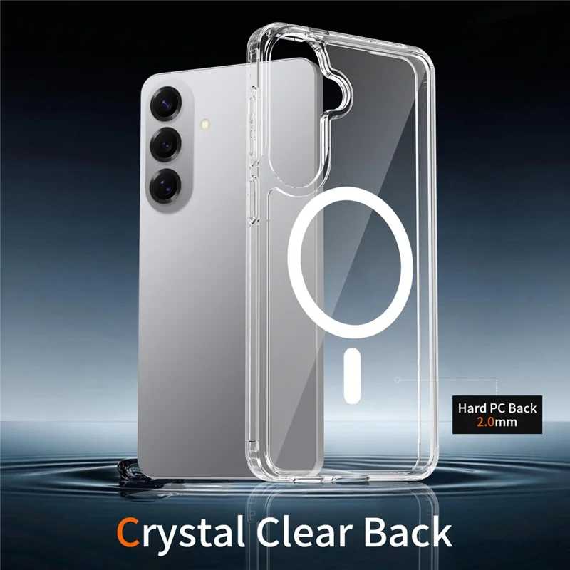 Bulk Purchasing For Samsung Galaxy S26+ Magnetic Case Crystal Clear 1.5mm TPU PC Phone Back Cover - Transparent
