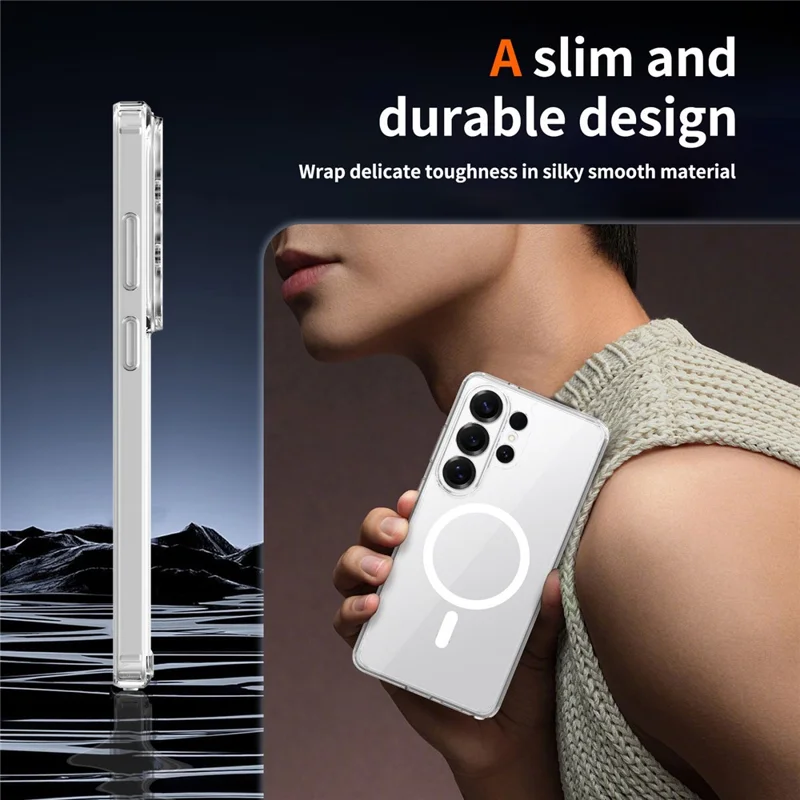 Bulk Purchasing For Samsung Galaxy S26 Ultra Magnetic Case Crystal Clear 1.5mm TPU PC Phone Back Cover