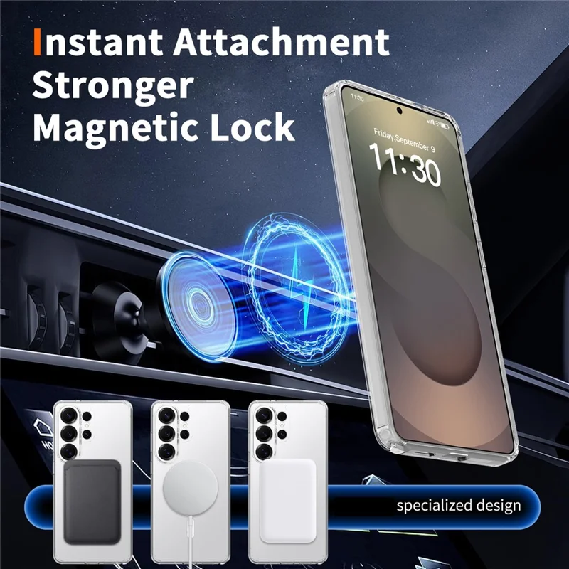 Bulk Purchasing For Samsung Galaxy S26 Ultra Magnetic Case Crystal Clear 1.5mm TPU PC Phone Back Cover