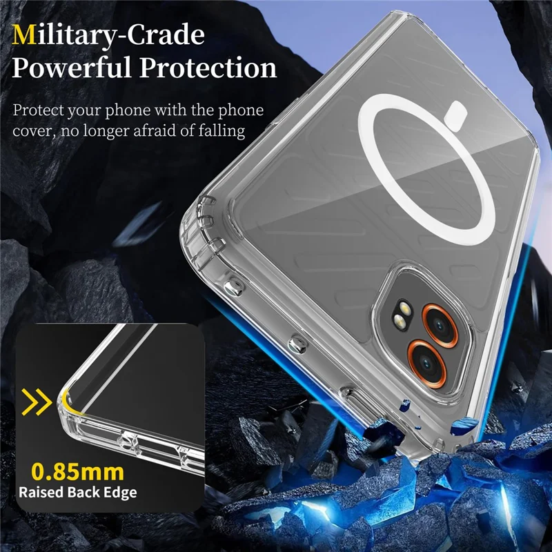 Acquisto all'ingrosso per custodia magnetica trasparente da 1,5 mm in TPU e PC per Samsung Galaxy XCover7 Pro - Trasparente