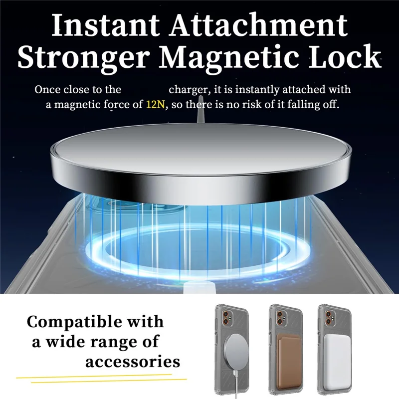 Acquisto all'ingrosso per custodia magnetica trasparente da 1,5 mm in TPU e PC per Samsung Galaxy XCover7 Pro - Trasparente